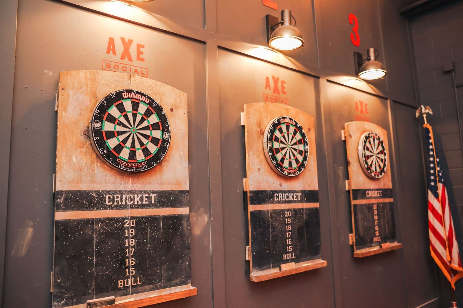 Dartboard in the Axe Social wing