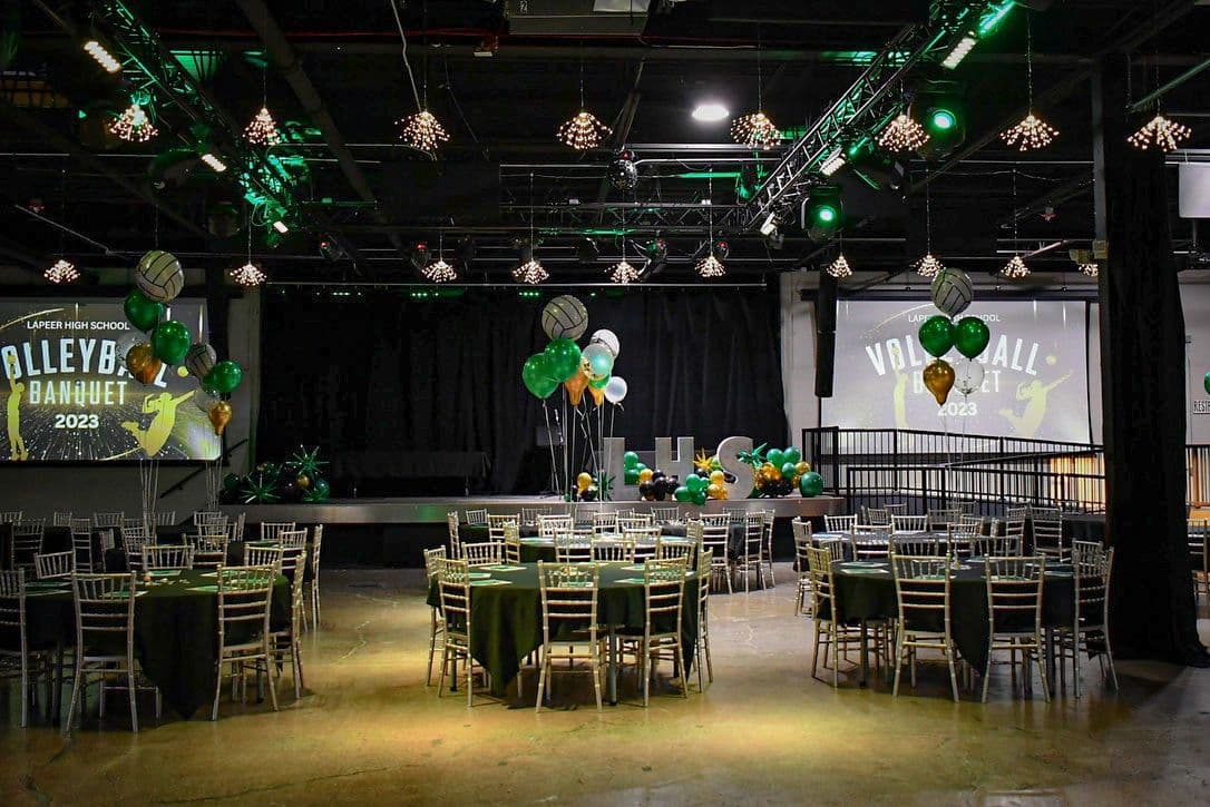 Volleyball banquet wide view