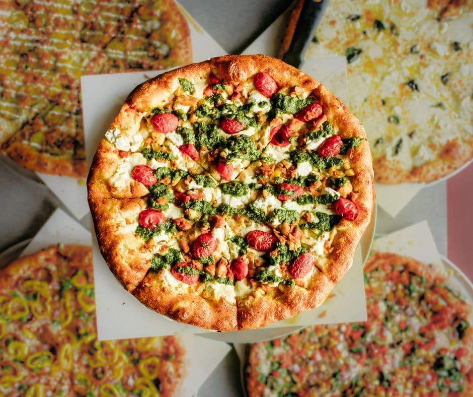 Artisan pizza at G's Pizzeria