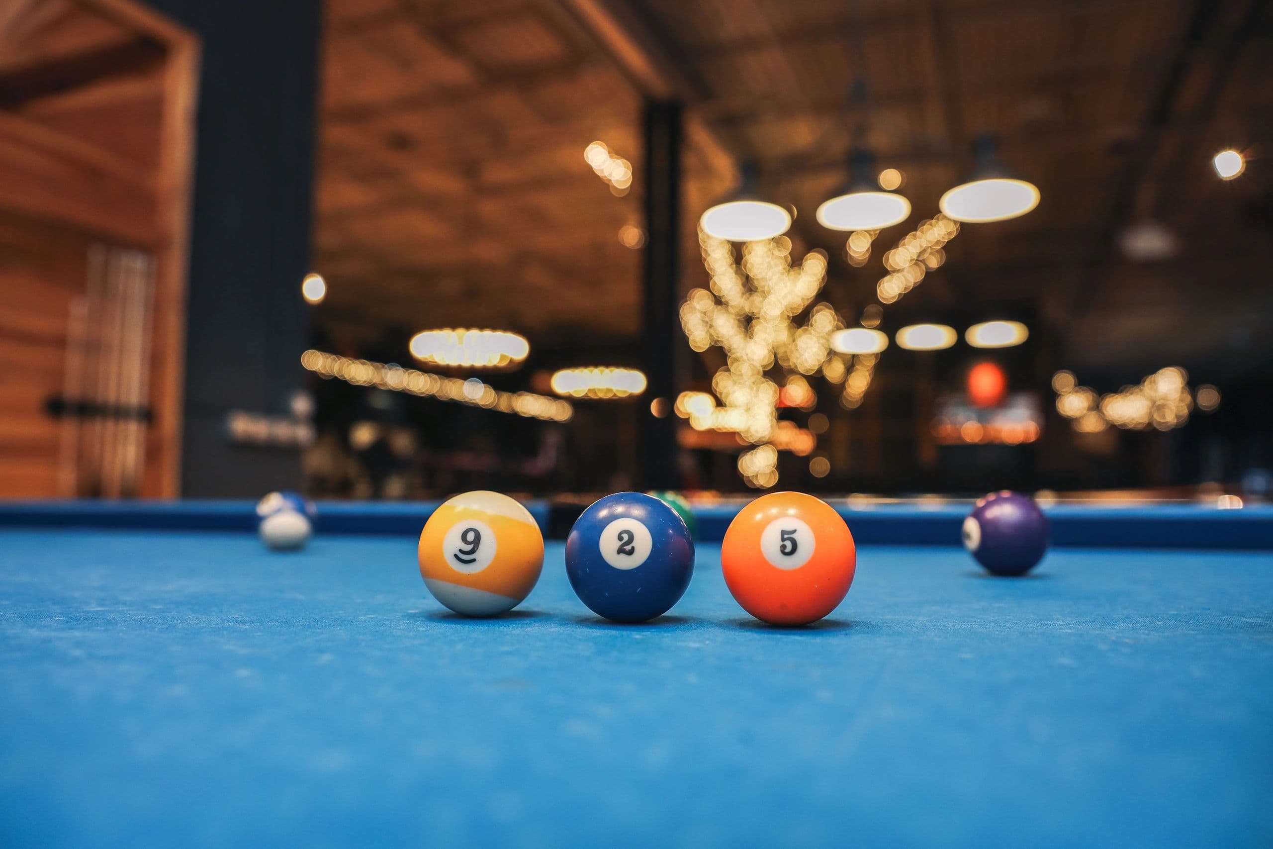 Pool table in venue