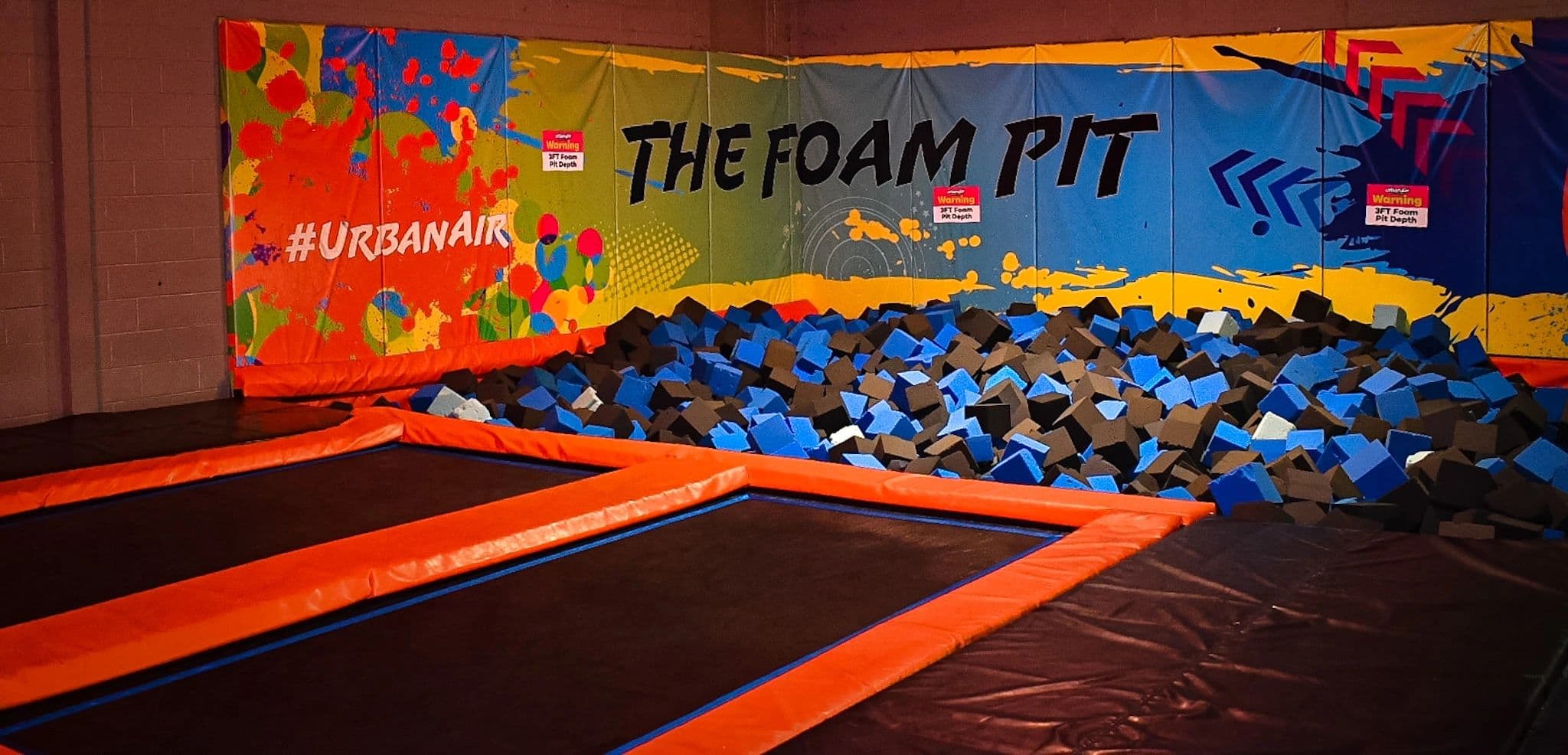 Urban Air foam pit and trampolines at The Legacy 925